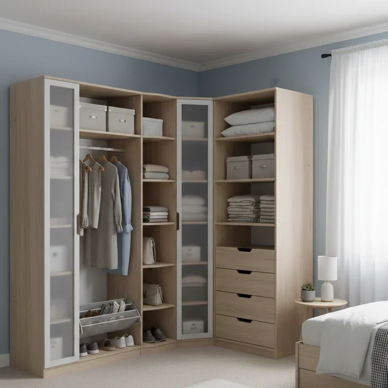 Corner Wardrobe Ideas for Small Bedroom