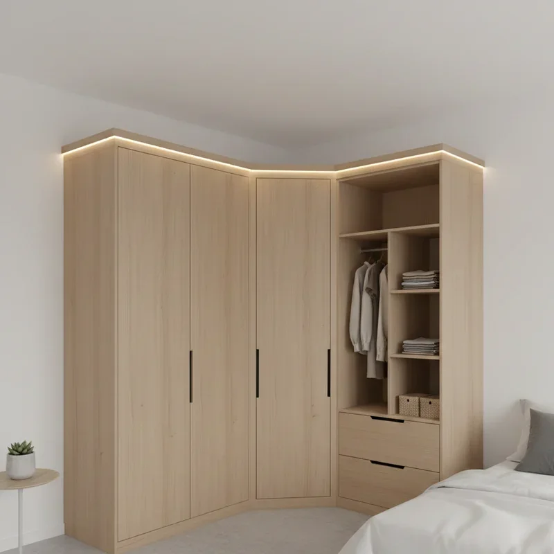 Corner Wardrobe Ideas for Small Bedroom