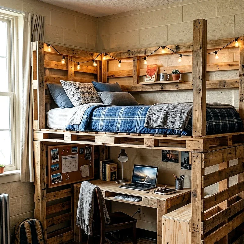College Dorm Loft Bed Ideas