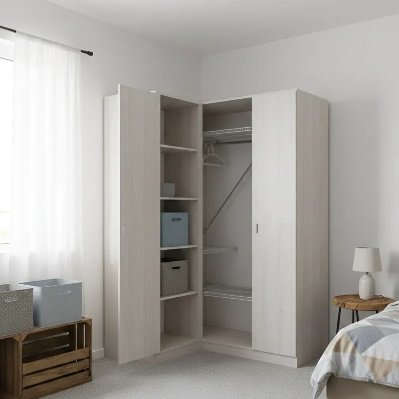 Corner Wardrobe Ideas for Small Bedroom
