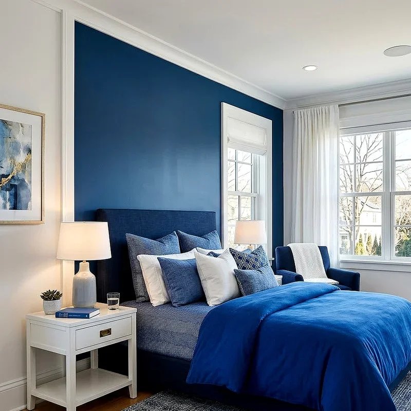 Modern Blue and White Bedroom Ideas