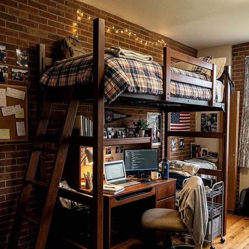 College Dorm Loft Bed Ideas