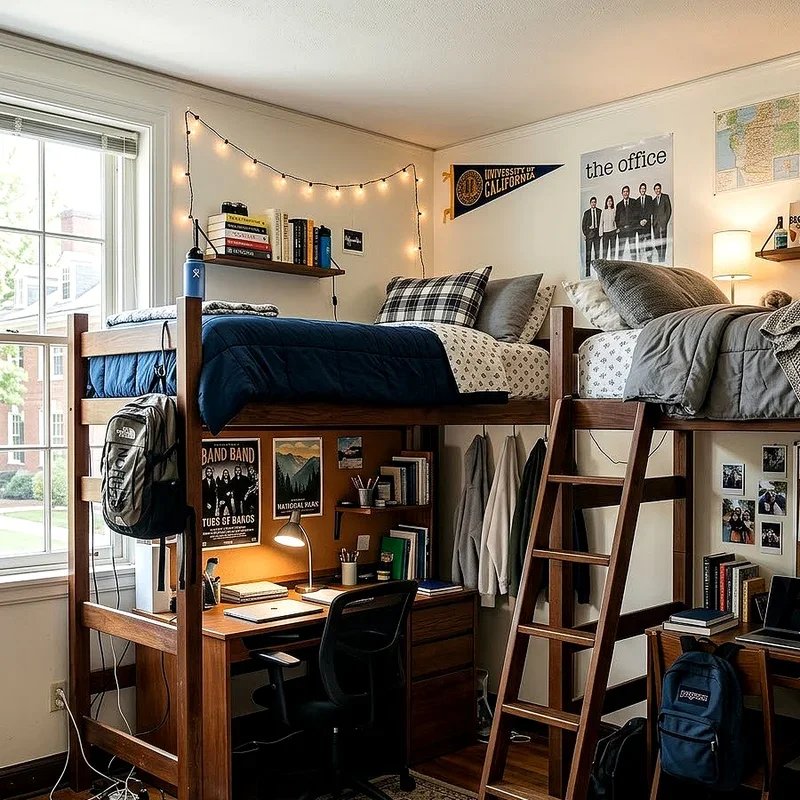College Dorm Loft Bed Ideas
