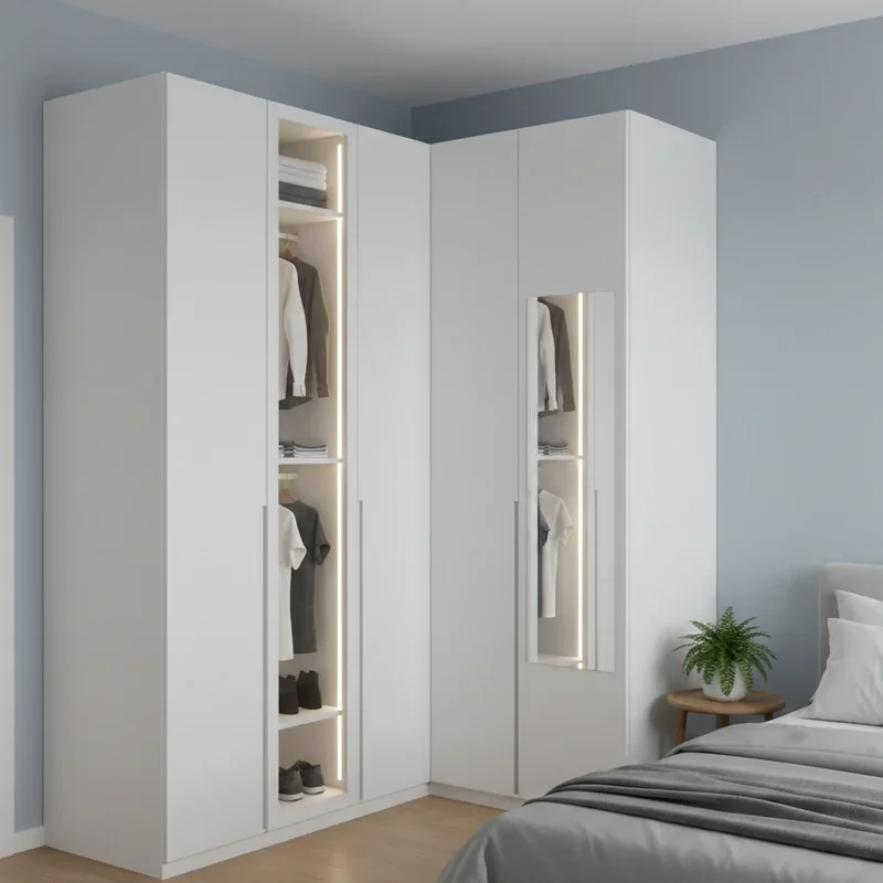 Corner Wardrobe Ideas for Small Bedroom
