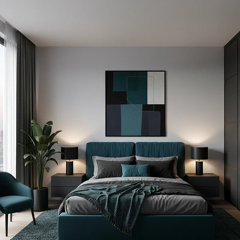 Black and Blue Bedroom Ideas