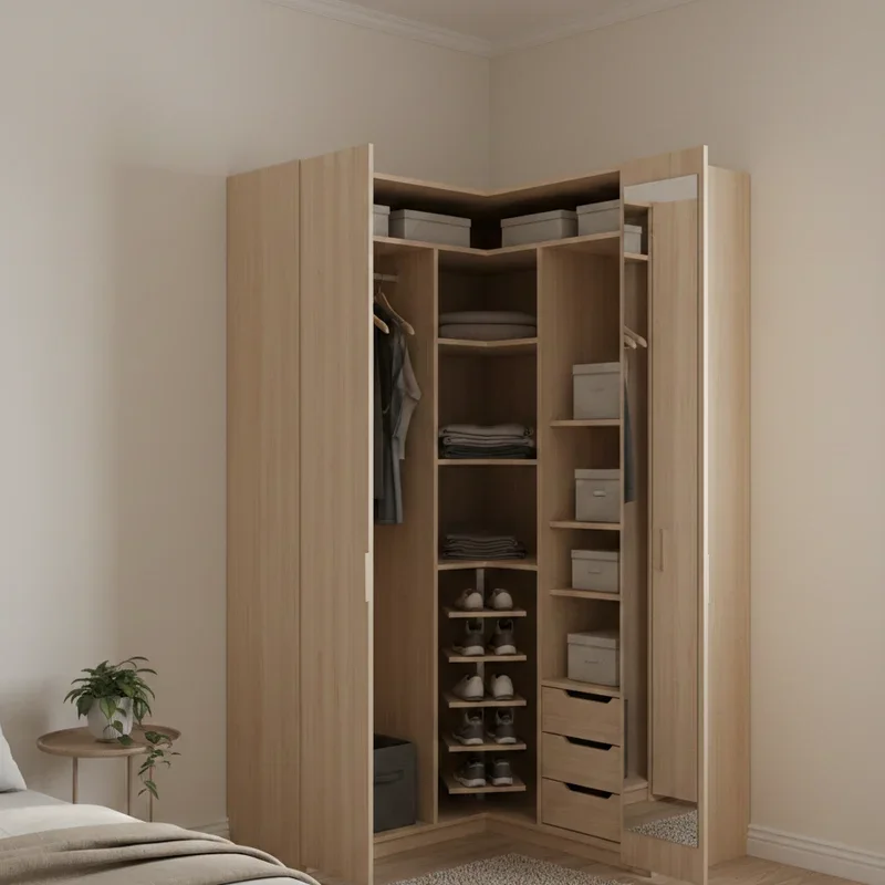 Corner Wardrobe Ideas for Small Bedroom