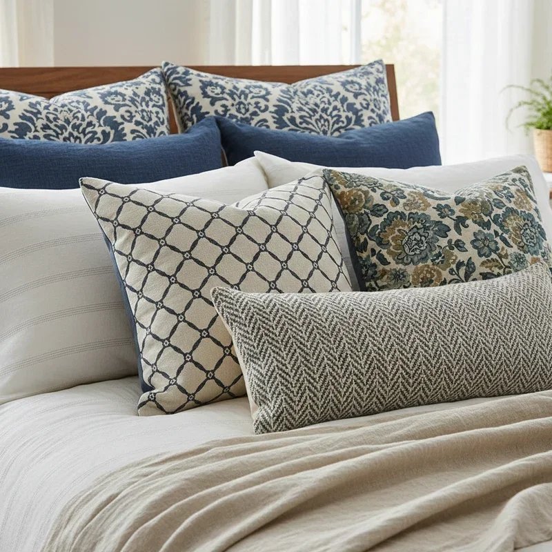 Bed Pillow Arrangement Ideas