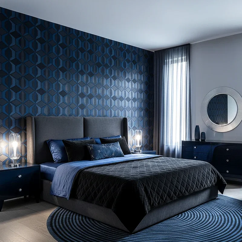 Black and Blue Bedroom Ideas