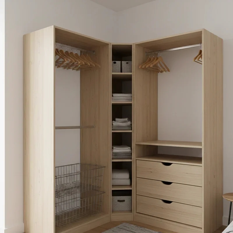 Corner Wardrobe Ideas for Small Bedroom