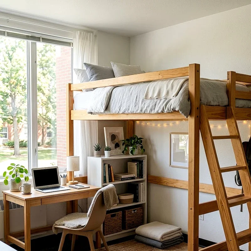 College Dorm Loft Bed Ideas