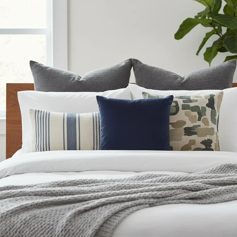 Bed Pillow Arrangement Ideas