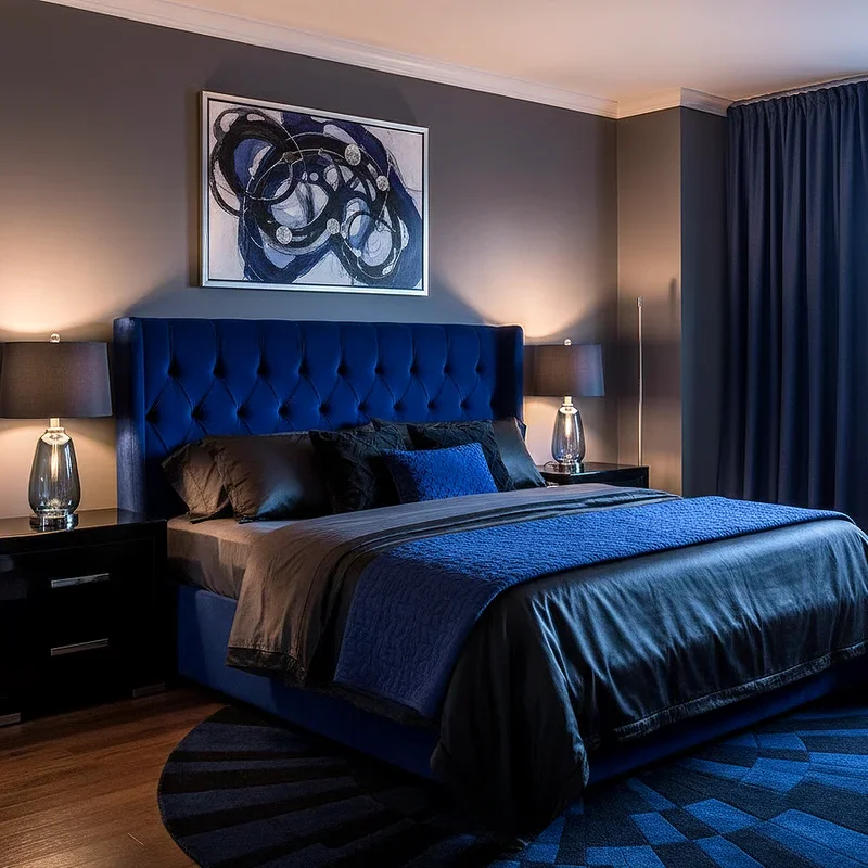 Black and Blue Bedroom Ideas