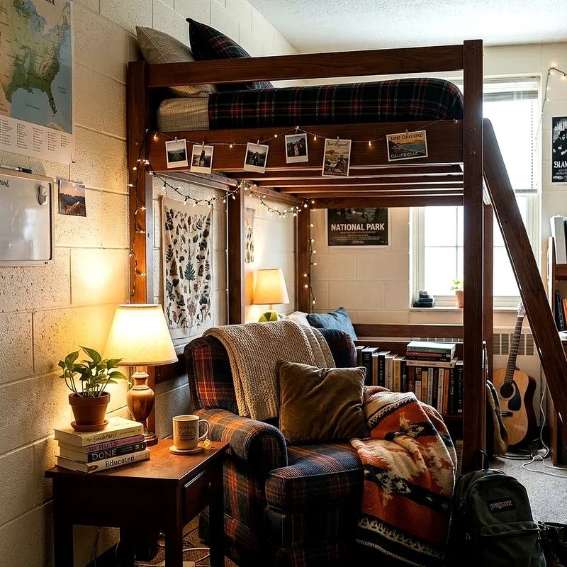 College Dorm Loft Bed Ideas