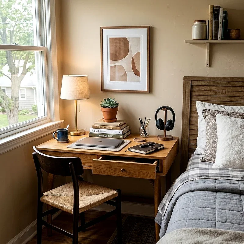 Desk Next to Bed Ideas