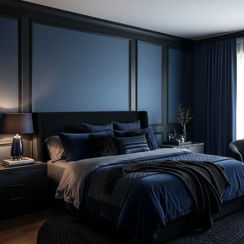 Black and Blue Bedroom Ideas