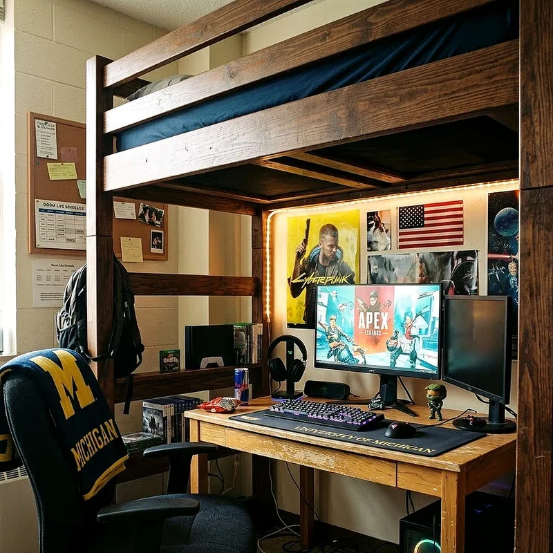 College Dorm Loft Bed Ideas