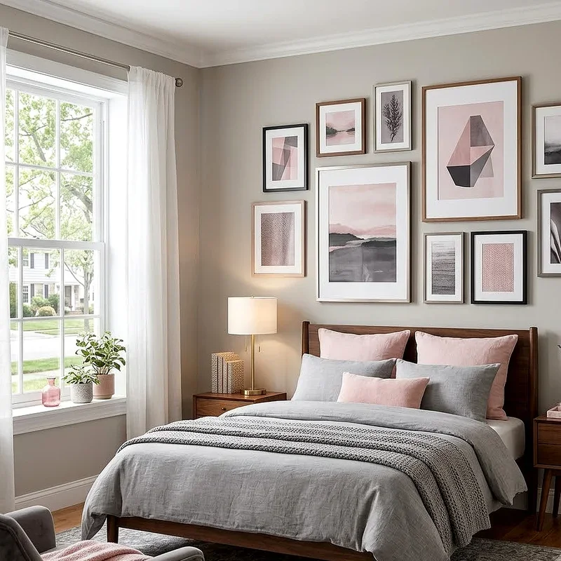 Pink and Gray Bedroom Ideas