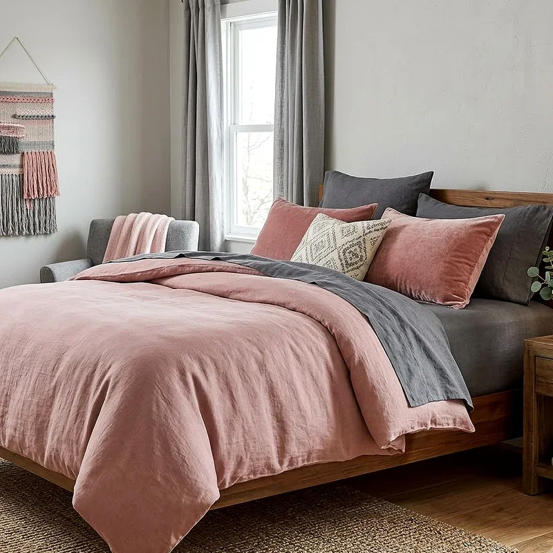 Pink and Gray Bedroom Ideas