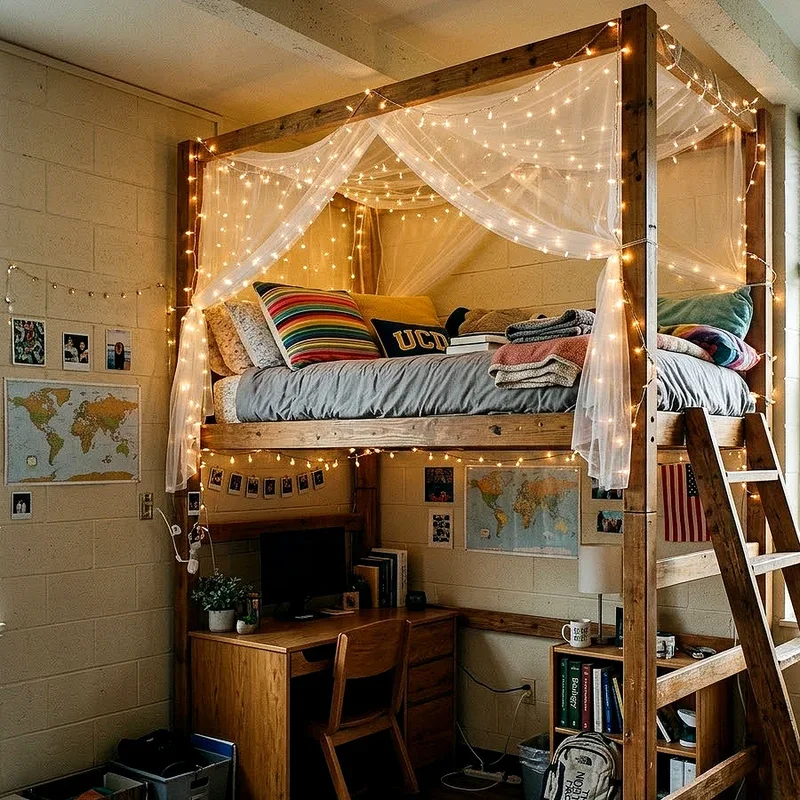 College Dorm Loft Bed Ideas