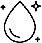 Empty black circle with a small white dot in the center.