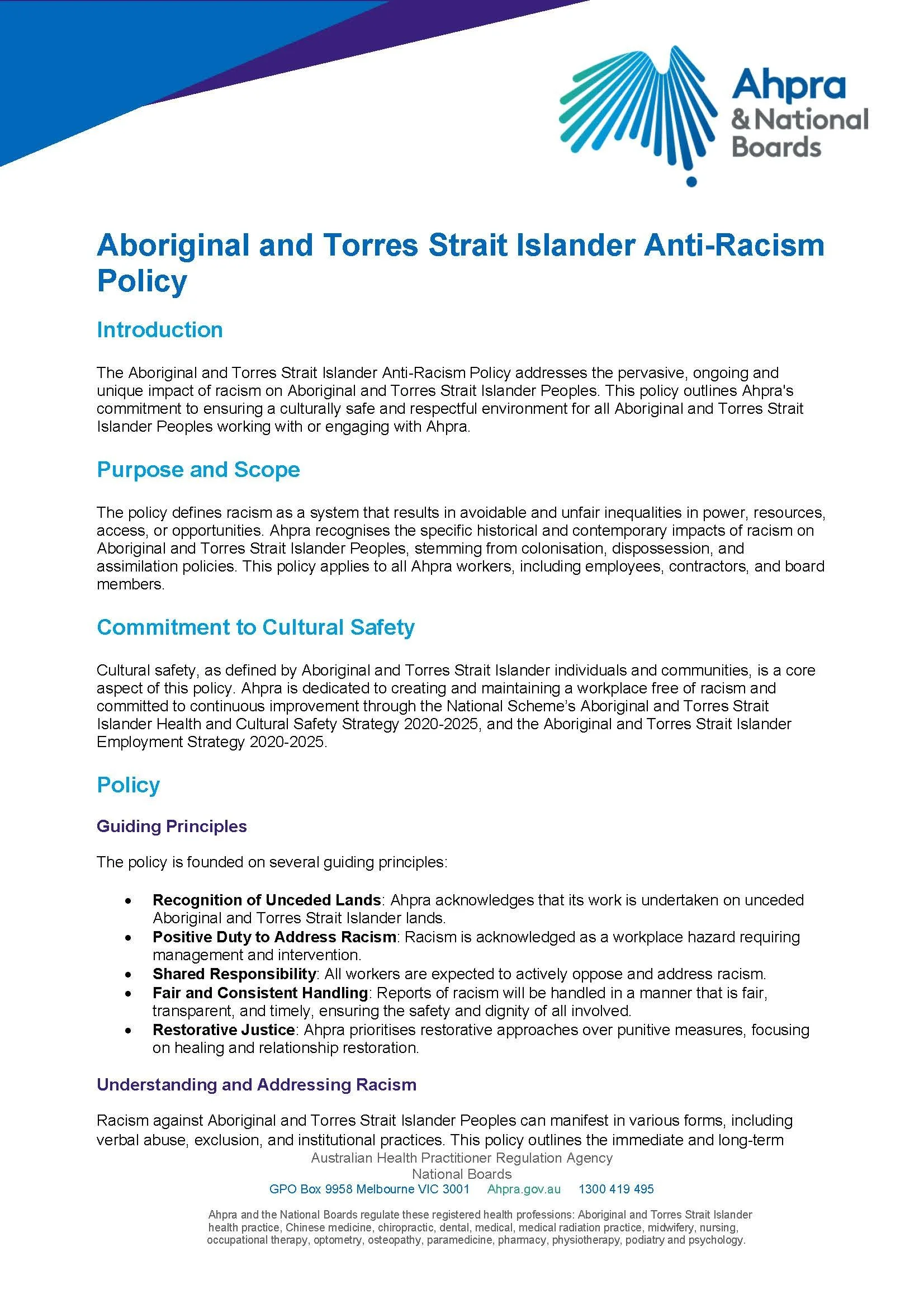 Anti-Racism Policy and Legislative Reform