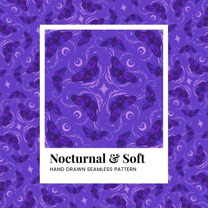 Nocturnal & Soft | Seamless Pattern