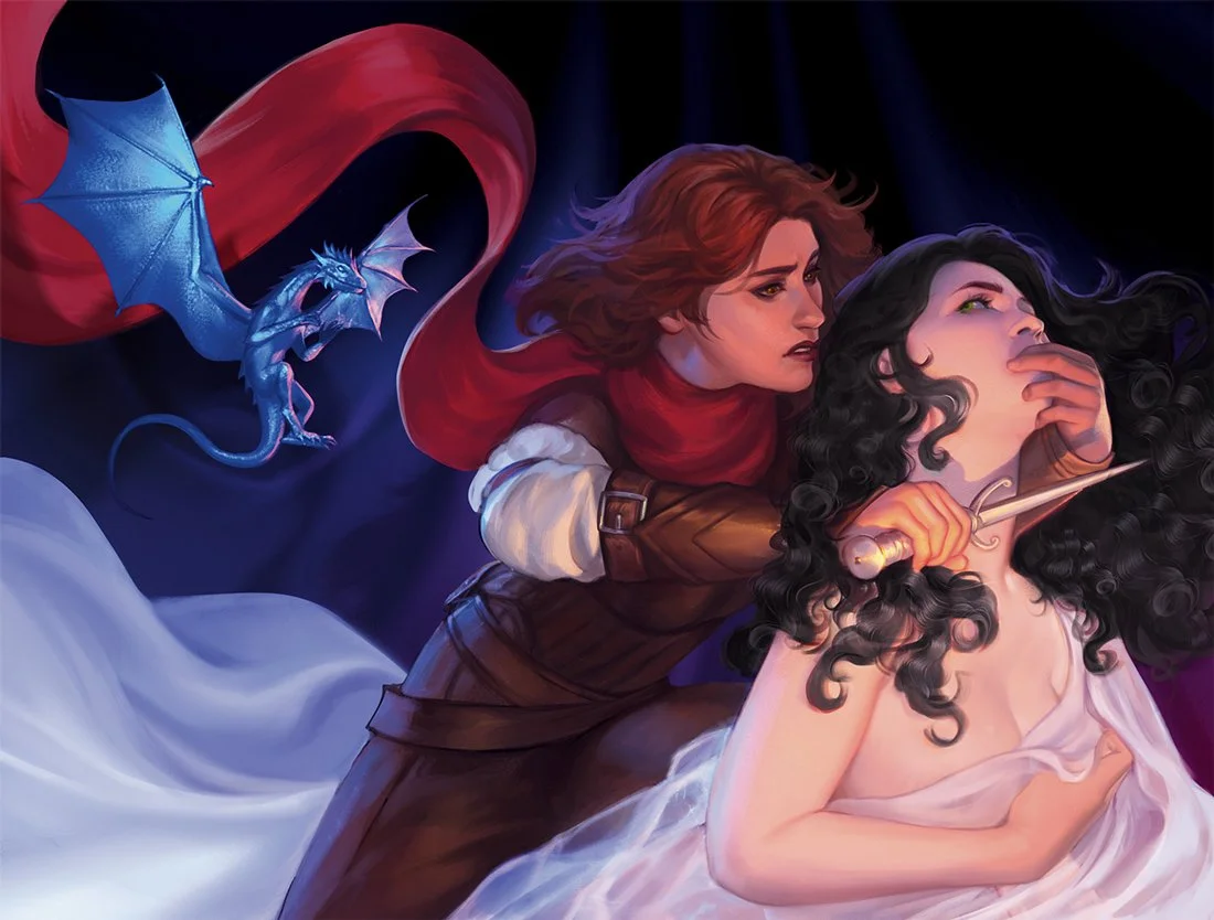 Endpaper for Rainbowcrate edition of The Blood-Born Dragon by J.C. Rycroft