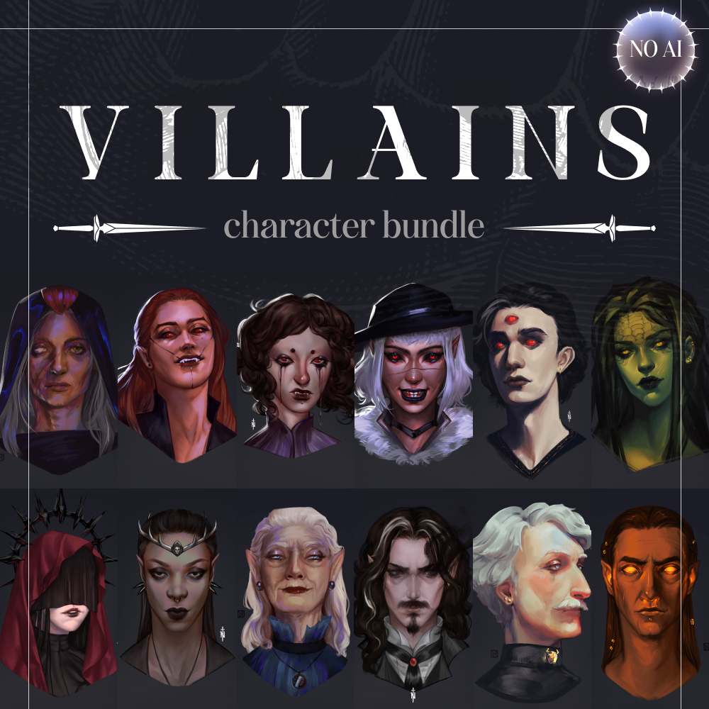Character art bundle - Villains