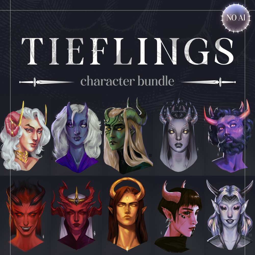 Character art bundle - Tieflings