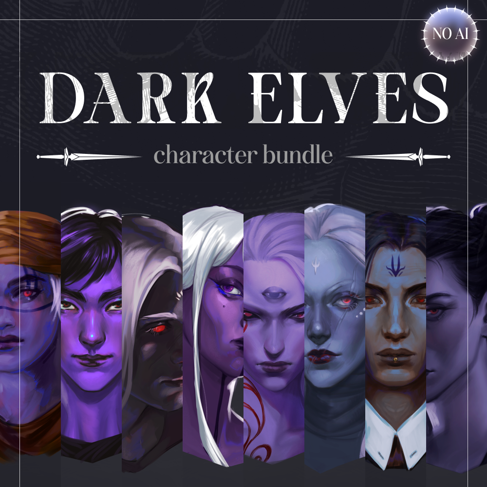 Character art bundle - Dark Elves
