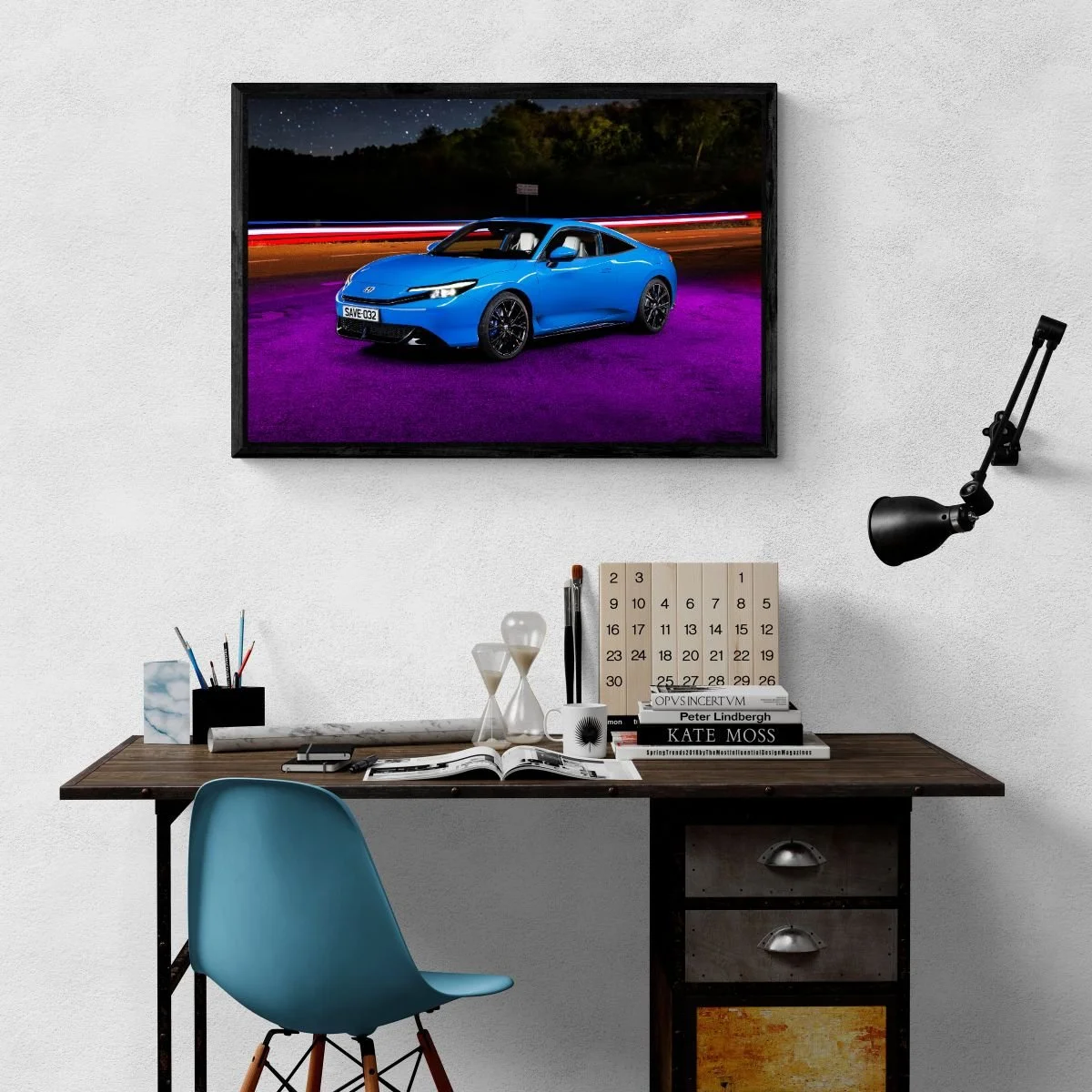 Photographie d’art Honda Prelude 6G tirage 60x90 cm – Night Car Studio