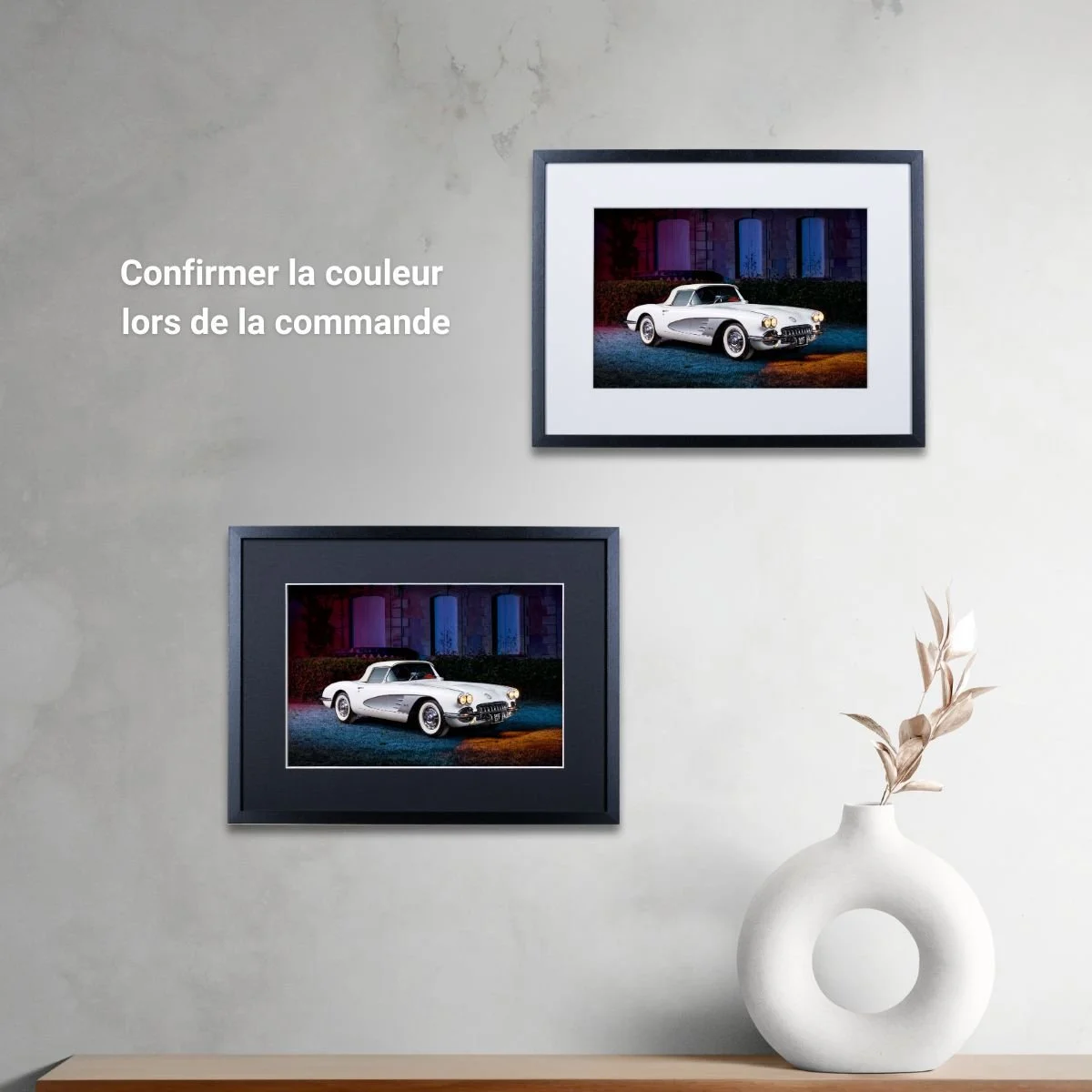 Photographie d’art Chevrolet Corvette C1 1958 tirage 20x30 cm – Night Car Studio