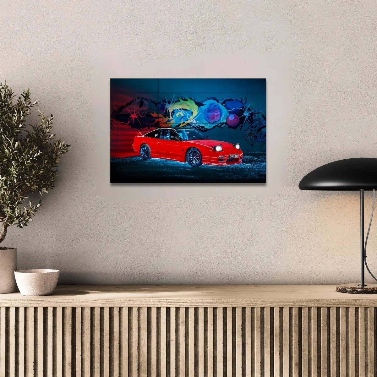 Photographie d’art Nissan Silvia S13 200SX tirage 40x60 cm – Night Car Studio