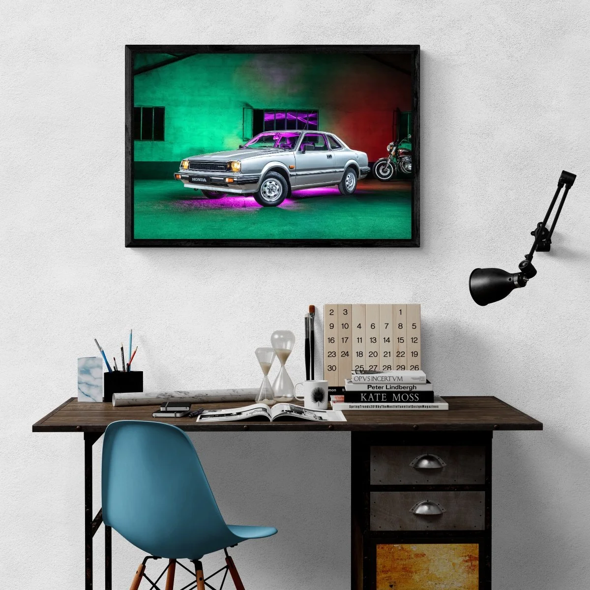 Photographie d’art Honda Prelude 1G tirage 60x90 cm – Night Car Studio