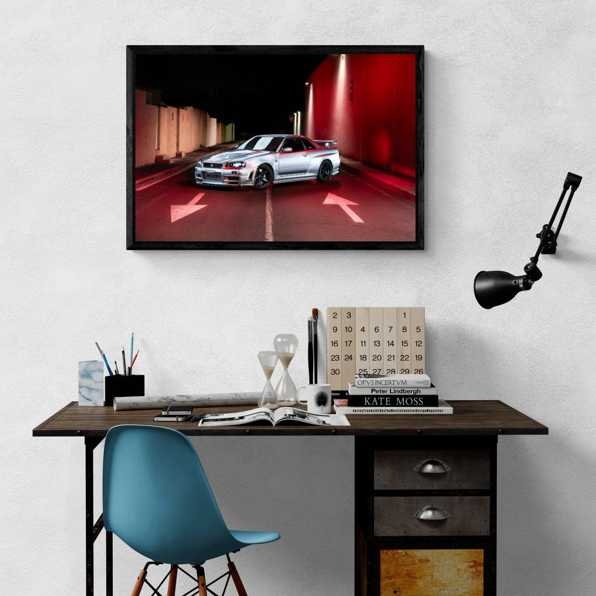 Photographie d’art Nissan Skyline R34 Z-Tune tirage 60x90 cm – Night Car Studio