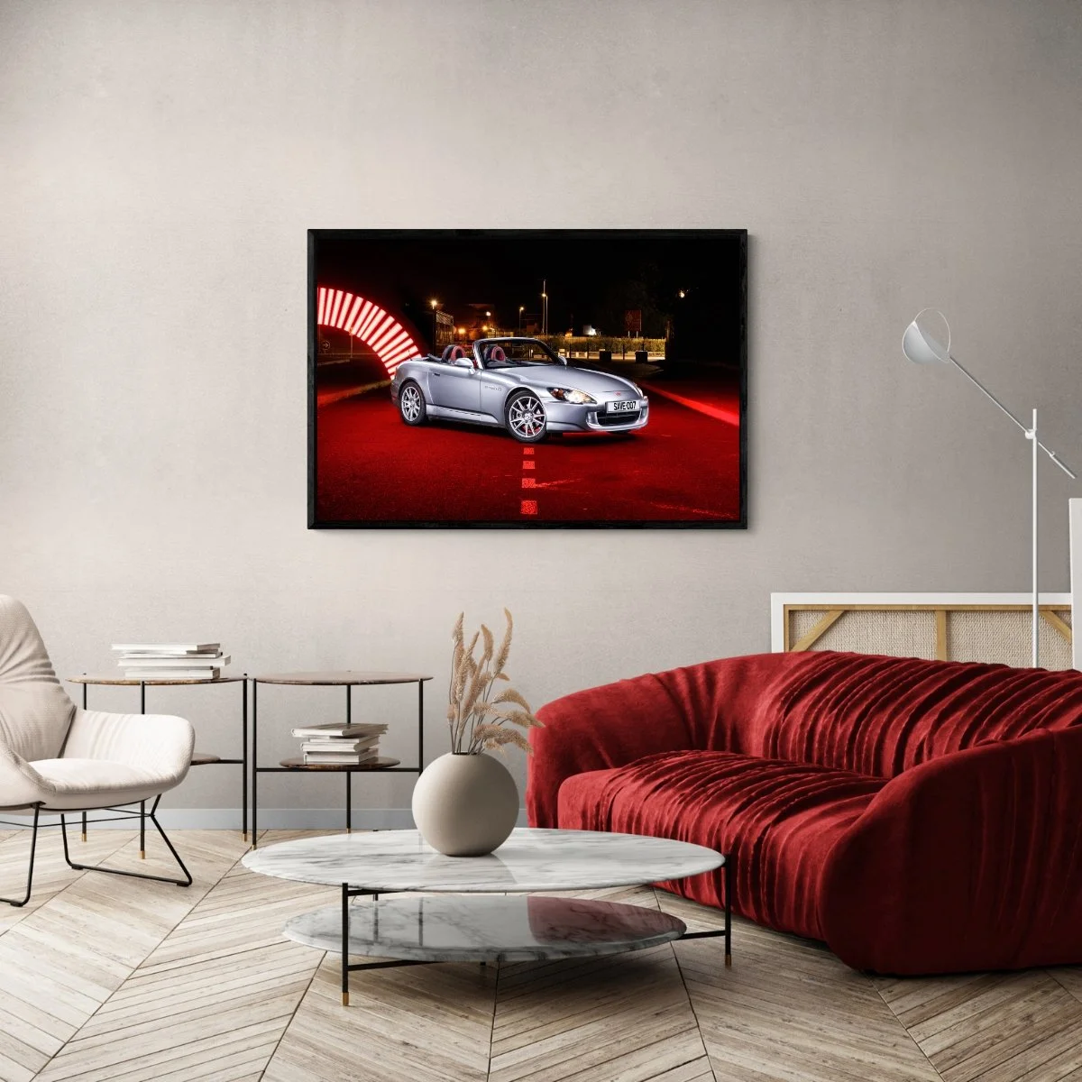 Photographie d’art Honda S2000 tirage 80x120 cm – Night Car Studio