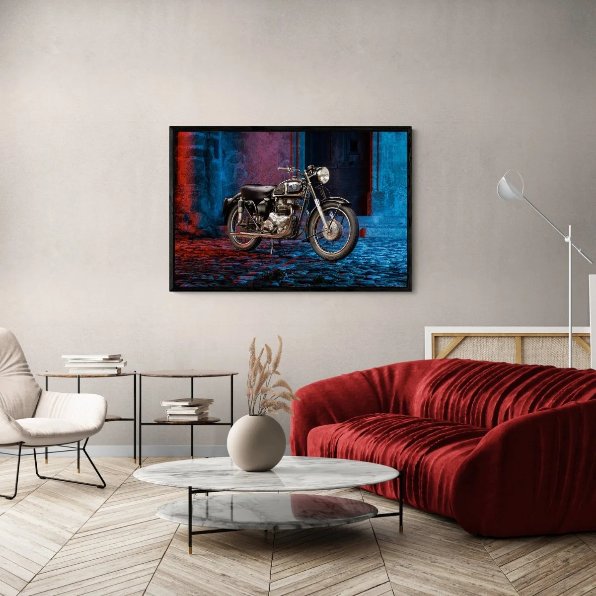 Photographie d’art AJS Model 20 tirage 80x120 cm – Night Car Studio