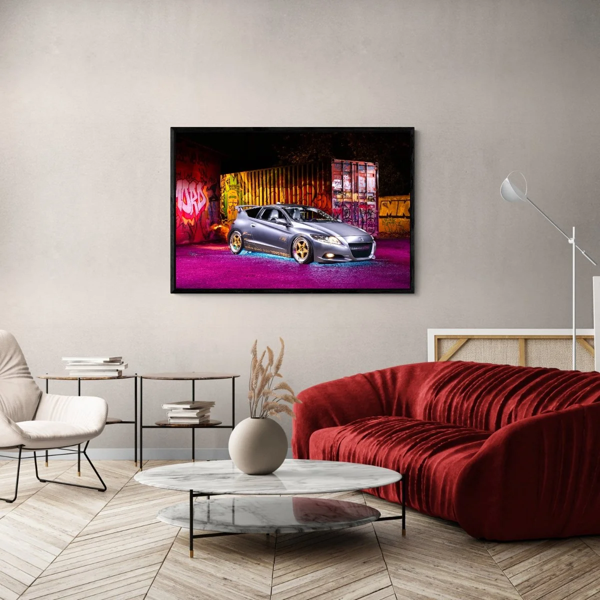 Photographie d’art Honda CR-Z Custom tirage 80x120 cm – Night Car Studio