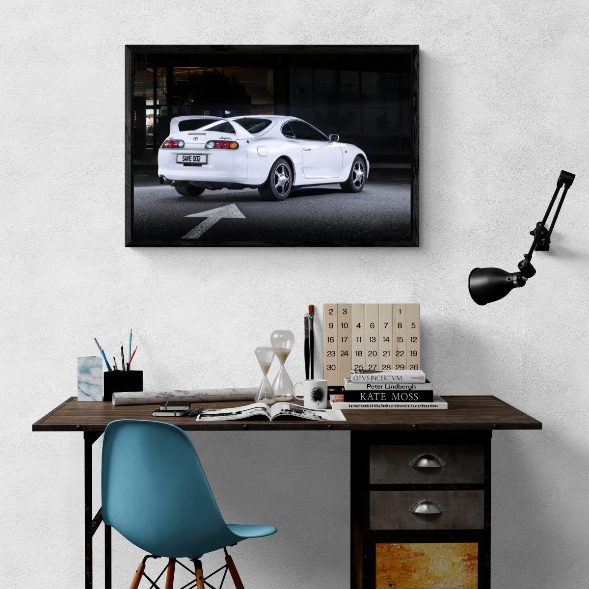Photographie d’art Toyota Supra MKIV tirage 60x90 cm – Night Car Studio