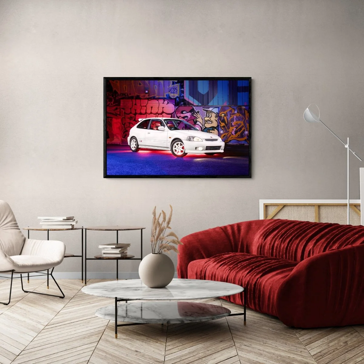 Photographie d’art Honda Civic Type R EK9 tirage 80x120 cm – Night Car Studio