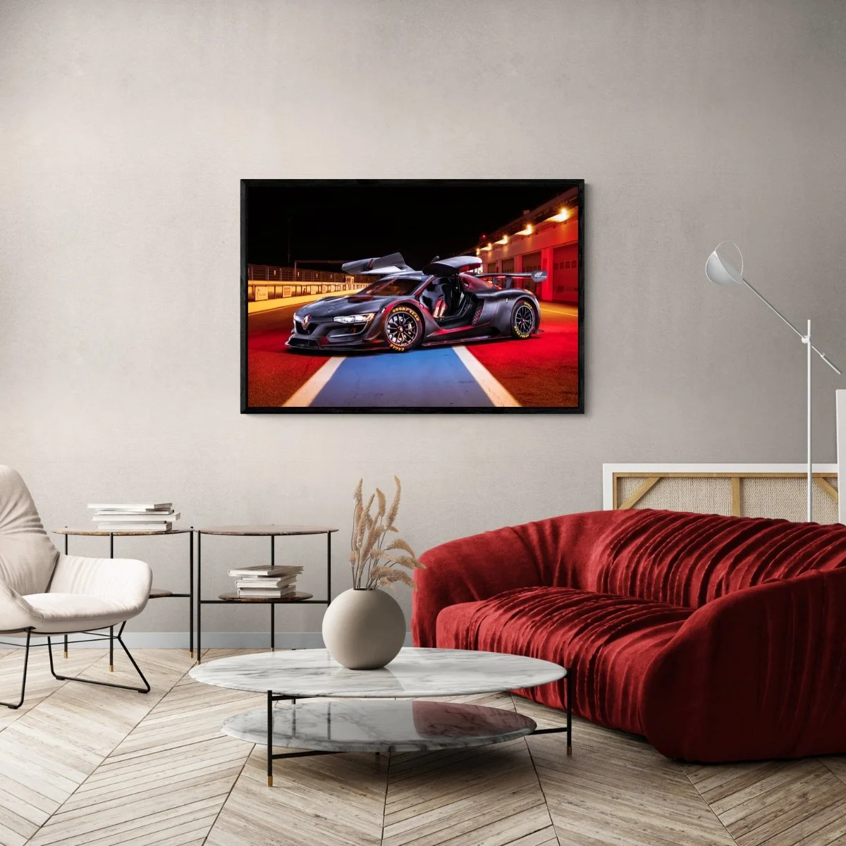 Photographie d’art Renault RS01 portes ouvertes tirage 80x120 cm – Night Car Studio