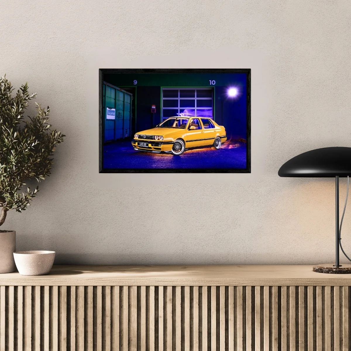 Photographie d’art VW Vento GTI tirage 40x60 cm avec caisse américaine – Night Car Studio
