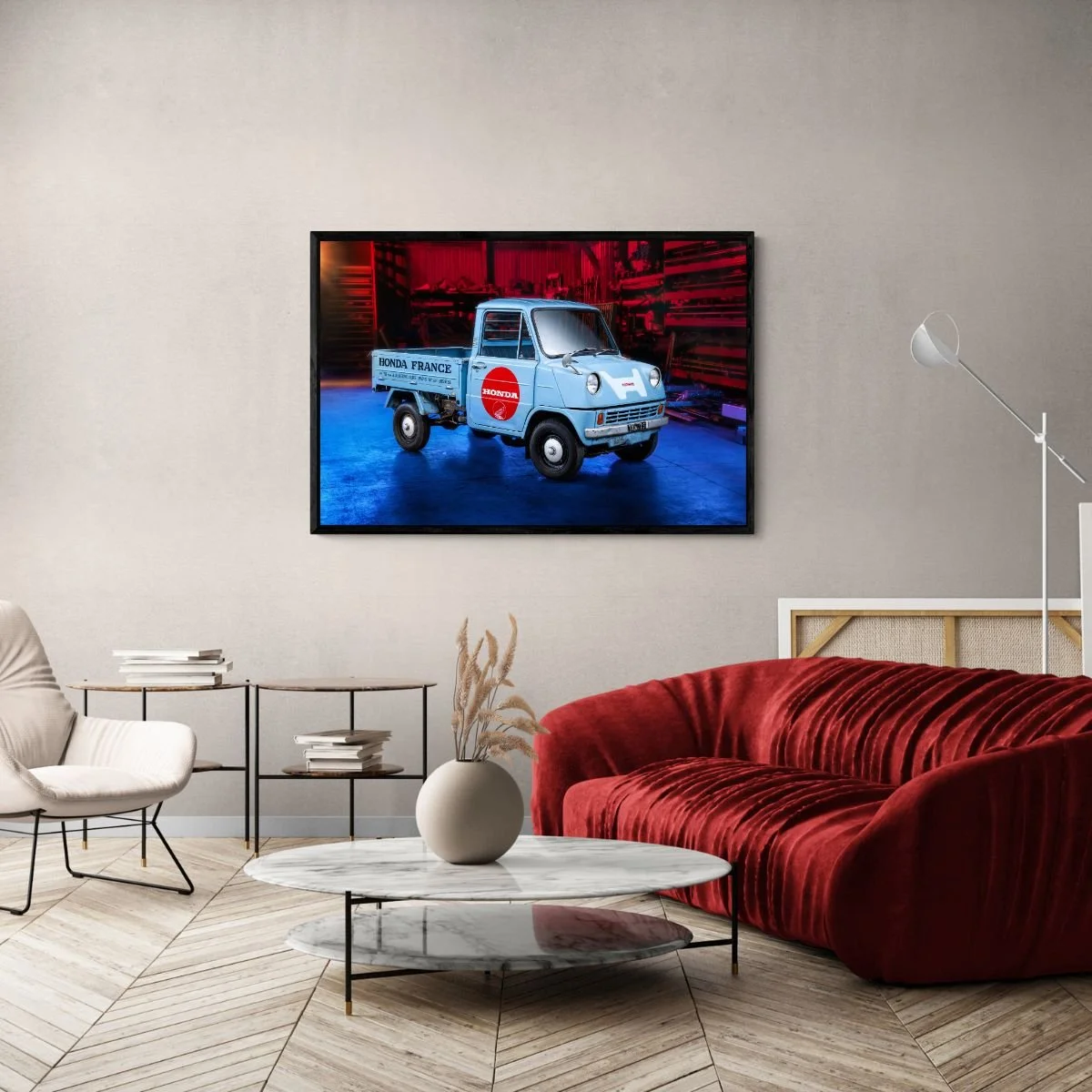 Photographie d’art Honda T360 tirage 80x120 cm – Night Car Studio