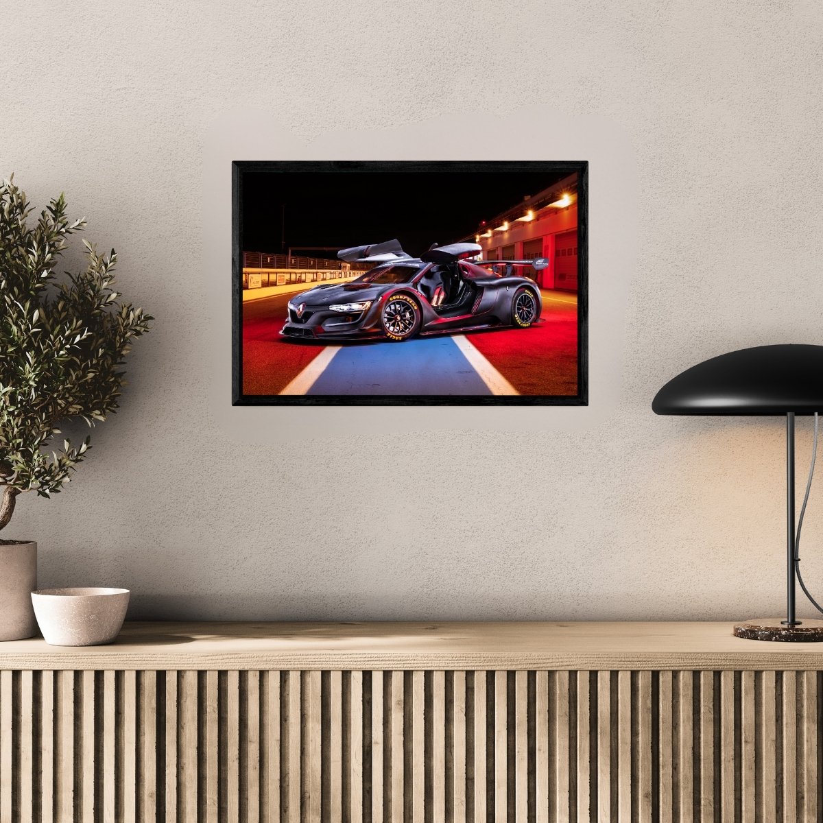 Photographie d’art Renault RS01 portes ouvertes tirage 40x60 cm avec caisse américaine – Night Car Studio