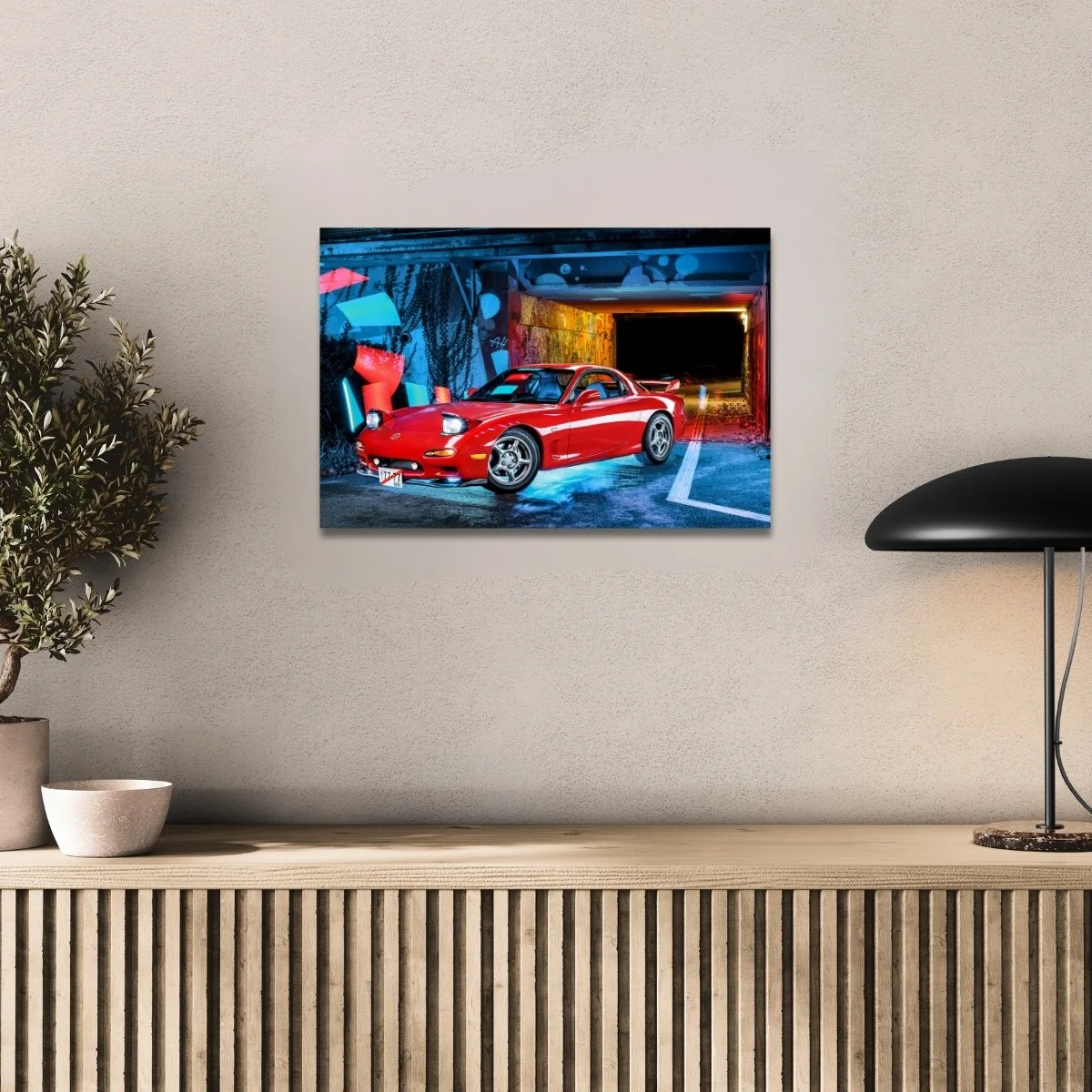 Photographie d’art Mazda RX-7 FD tirage 40x60 cm – Night Car Studio