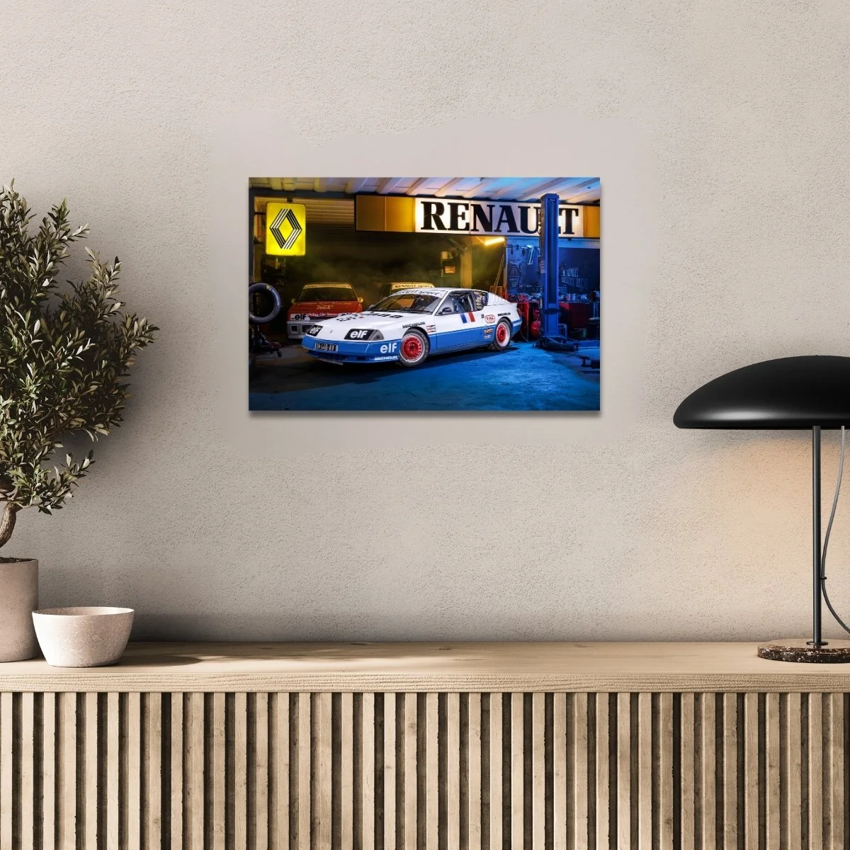 Photographie d’art Alpine GTA V6 Turbo Europacup tirage 40x60 cm – Night Car Studio
