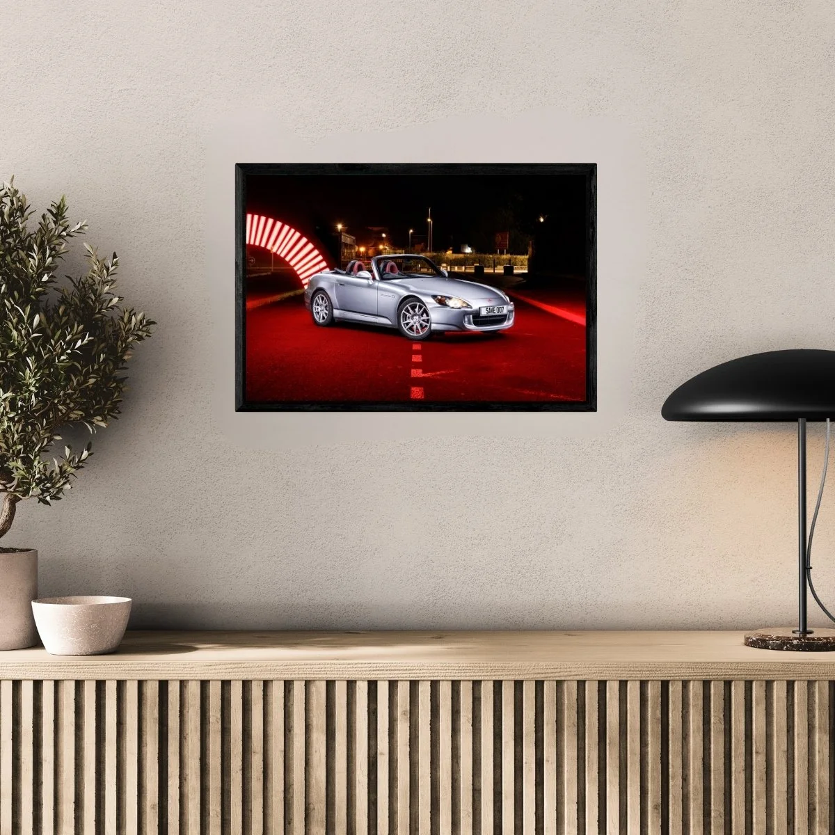 Photographie d’art Honda S2000 tirage 40x60 cm avec caisse américaine – Night Car Studio