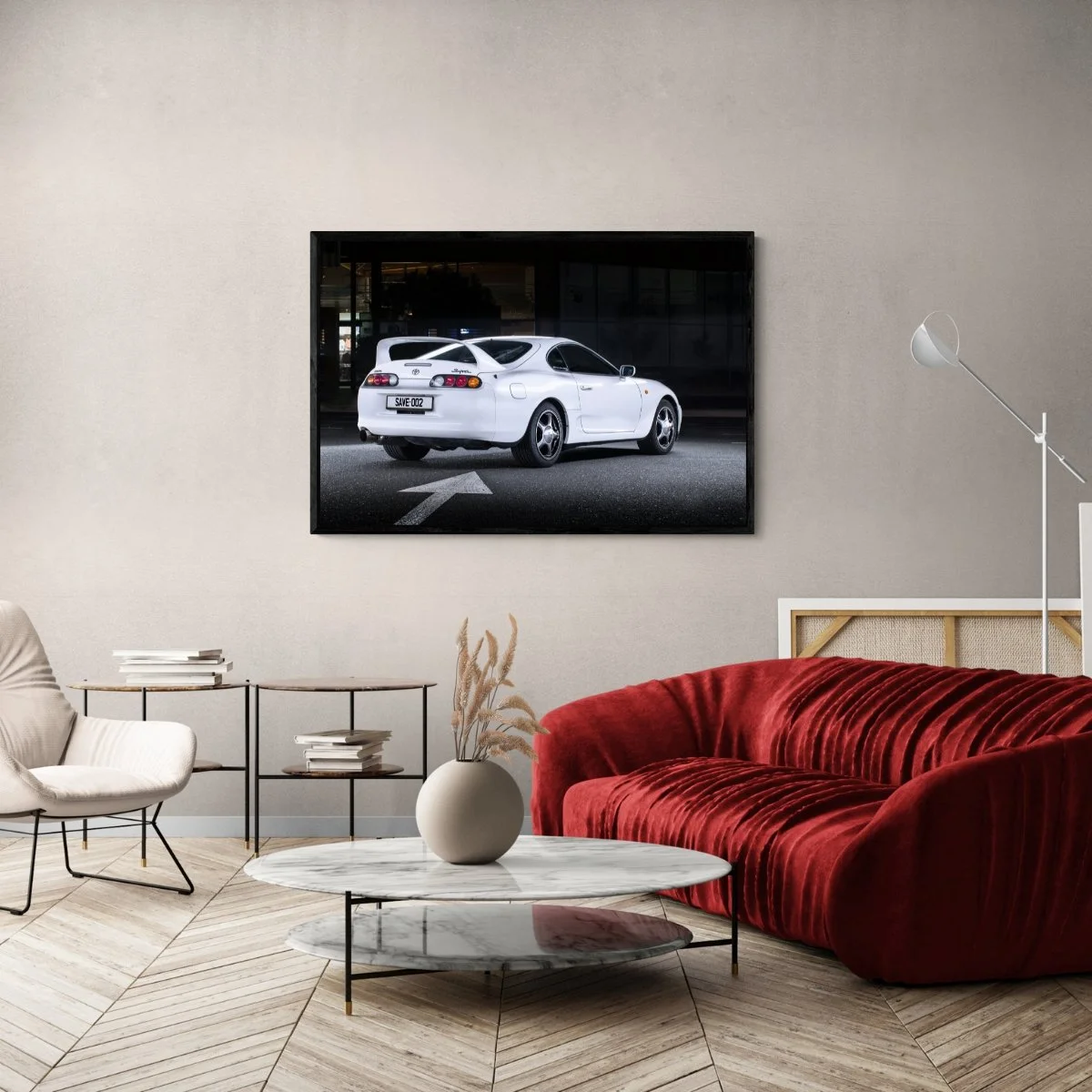 Photographie d’art Toyota Supra MKIV tirage 80x120 cm – Night Car Studio