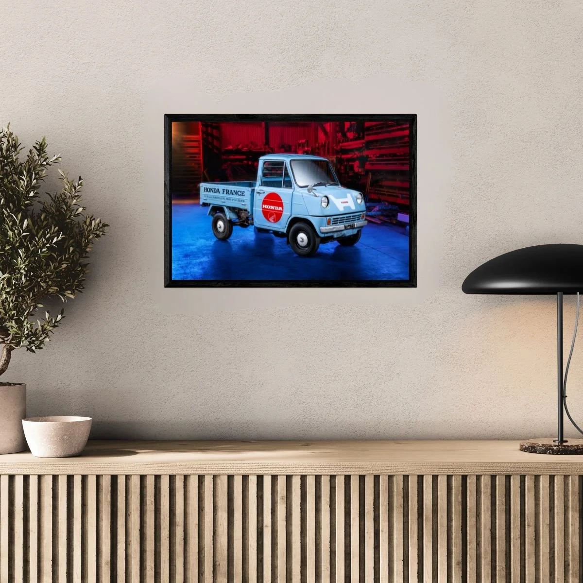 Photographie d’art Honda T360 tirage 40x60 cm avec caisse américaine – Night Car Studio