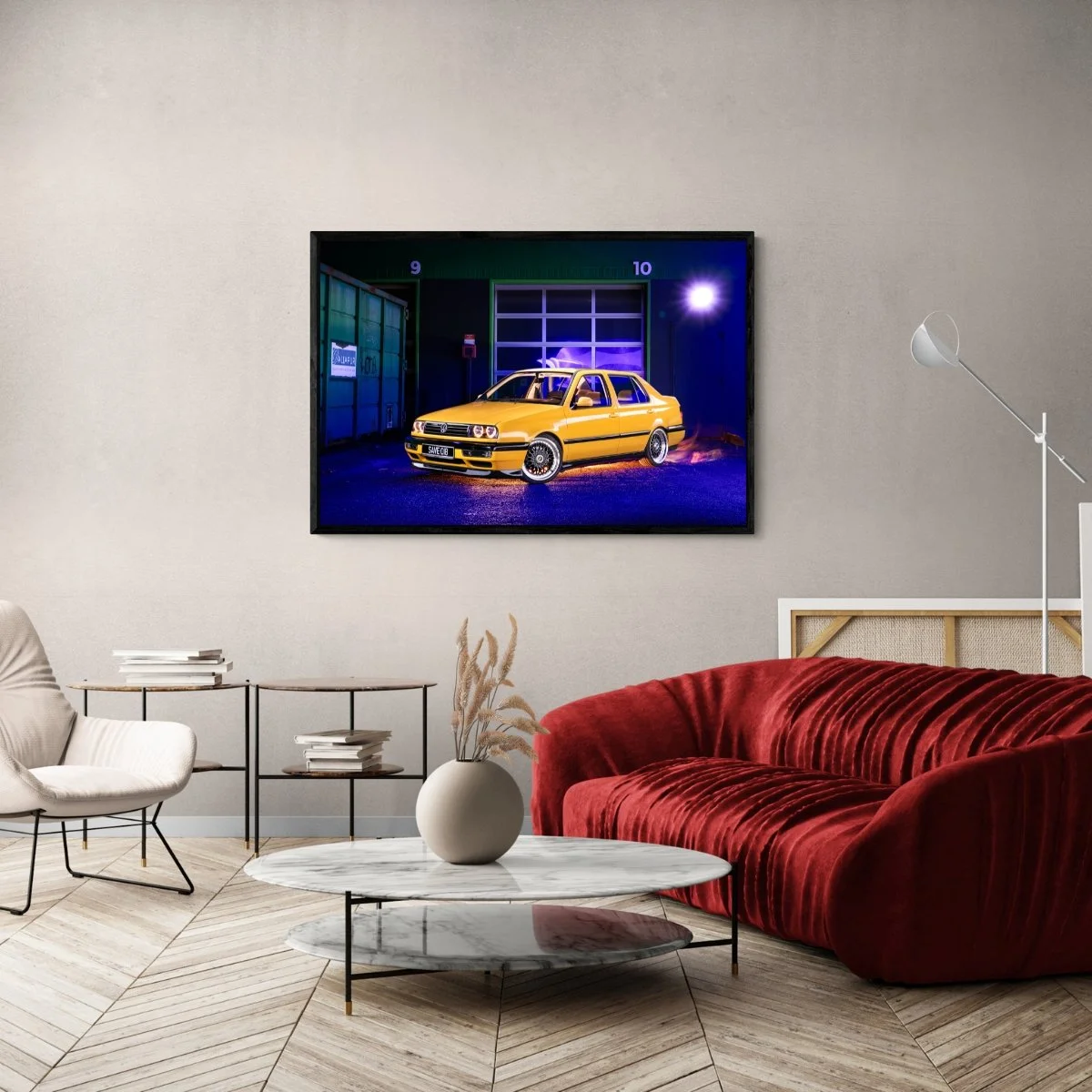 Photographie d’art VW Vento GTI tirage 80x120 cm – Night Car Studio